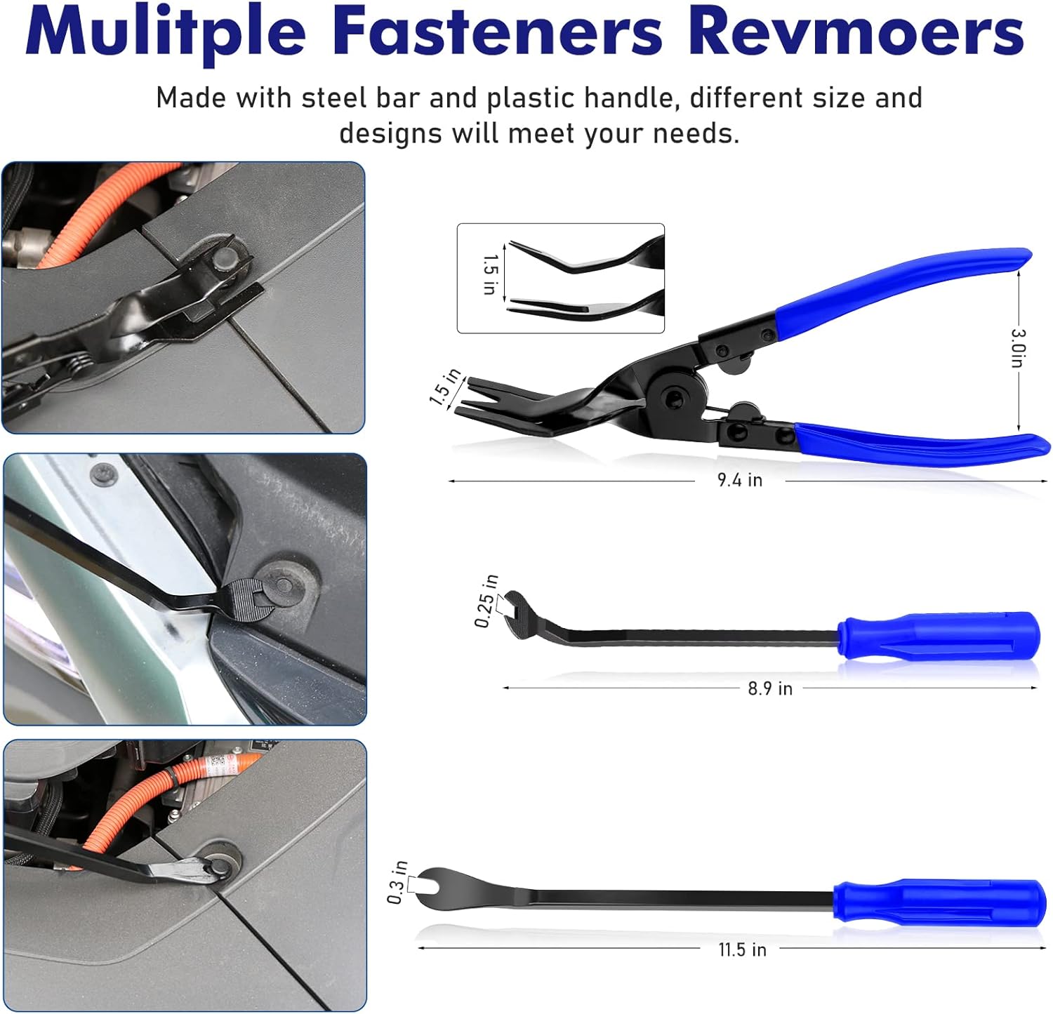 352pcs Trim Removal Tool, Pry Tool, Door Panel Removal Tool Kit, Clip Tool, Fasteners Removal Tool with Car Retainer Body Clips Set, Blue