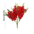 thumbnail image 3 of Fabric Artificial Flower Bouquet for Wedding Home Hotel Floral Arrangements and Tabletop Decor in Red, 3 of 6