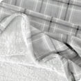 thumbnail image 3 of Bare Home Couverture de Lit en Sherpa Pelucheuse - Duveteuse et Douce - Réversible - Légère - Lit Simple/simple TG, Tartan à Carreaux, 3 of 4