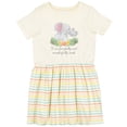 thumbnail image 3 of Inktastic I Am Fearfully and Wonderfully Made Cute Elephants Girls Toddler Dress, 3 of 5