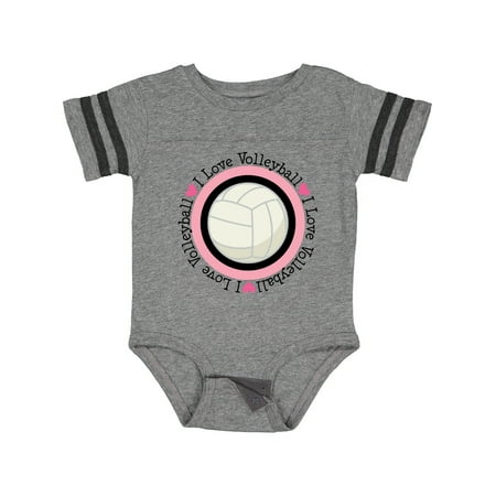 

Inktastic I Love Volleyball Sports Gift Baby Girl Bodysuit