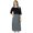 Black, variant on Bimba Women Chic Style Classic Black Kurta Kurti 3/4 Sleeve Indian Clothing