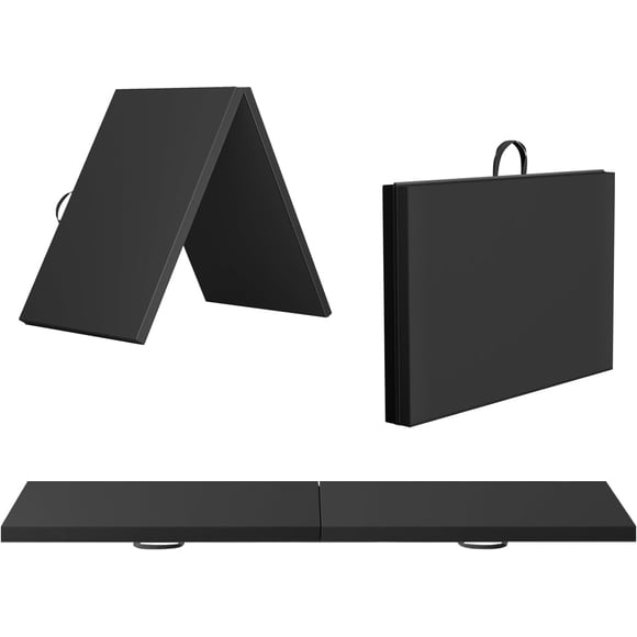 BestMassage Gymnastics Tumbling Mats Portable Gymnastics Mat Folding Tumbling Mat Thick Yoga Mat Exercise Mat with Carrying Handles for home Workout outdoor Yoga Gymnastic