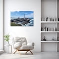 thumbnail image 5 of ZHONGYUTONG Coastal Wall Art Seascape Canvas Lighthouse Pictures Wall Decor Coastal Landscape Painting for Living Room Decor Framed (12.00" x 18.00"), 5 of 5