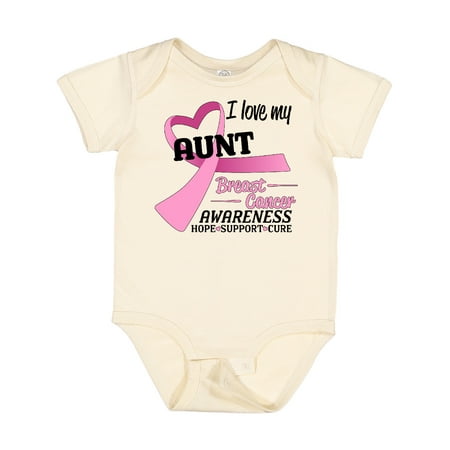 

Inktastic I Love My Aunt- Breast Cancer Awareness- Hope Support Love Gift Baby Boy or Baby Girl Bodysuit