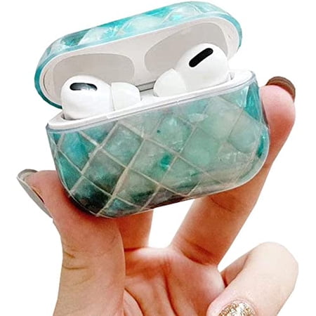 Fashion 3D Plaid Emerald Fish Scale Design Airpods Case Elegant Shiny ...