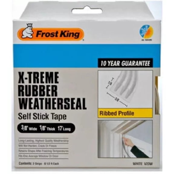 Frost King V23WA 3/8" x 1/8" x 17' Roll of EPDM Rubber Weatherseal Weatherstrip