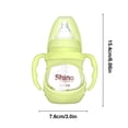 thumbnail image 6 of Feeding Bottle Baby Milk Water Feeder Newborn Drinking Drop-resistant Nursing Learning Heat-resistant Toddler Nipple Cup Green, 150ml, 6 of 8