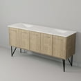 thumbnail image 6 of Lexora Home Lancy 72" Double Quartz Top Bathroom Vanity in Rustic Acacia, 6 of 10