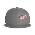 thumbnail image 3 of ZICANCN Pray Character Pattern Baseball Caps, Trucker Hats for Men And Women, Adjustable Breathable Flat Caps, Gray, 3 of 6