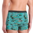 thumbnail image 4 of Men's Boxer Briefs, Hawaiian Style Blue Soft Comfy Mens Underwear Boxer Briefs Breathable With Widen Waist, 4 of 7
