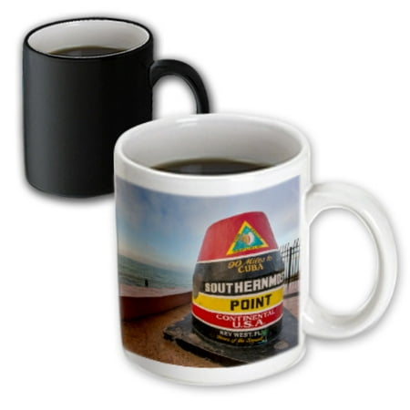 Florida State Seminoles Mug - 3dRose Buoy marks the southern most point in the US at Key West, Florida, USA, Magic Transforming Mug, 11oz