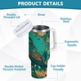 thumbnail image 5 of 30 oz Insulated Stainless Steel Tumbler Double Wall Stainless Steel Tumbler with 2-Way Drinking Beautiful Psychedelic Bird, 5 of 9
