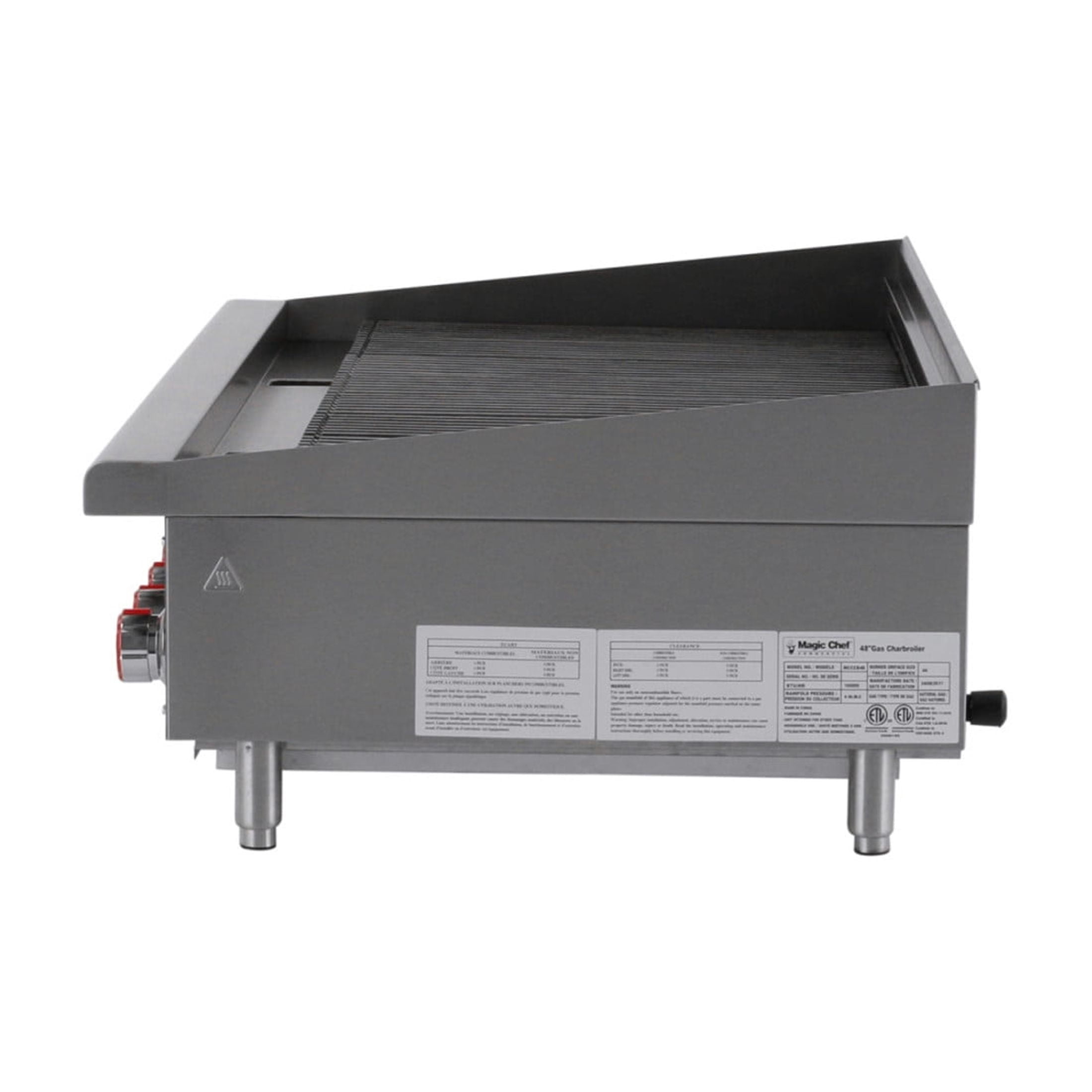 Magic Chef Commercial 48 in. Commercial Countertop Radiant Char Broiler in Stainless Steel