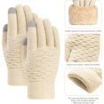 thumbnail image 3 of Guantes cálidos de invierno para mujer, con visualización táctil, forro polar para clima frío, para correr, conducir, senderismo, nieve, 3 of 3