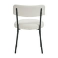 thumbnail image 6 of Solfway Round Seat Dining Chair Set of 4, Mid Curved Back Upholstered Kitchen Chair, White Seat Chairs with Black Metal Legs for Kitchen, Mid-Century Dining Chairs, 6 of 7