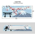 thumbnail image 6 of Japanese Cherry Blossom Gaming Mouse Pad XL, Extended Large Full Desk Mousepad 31.5 X 11.8 Inch, Waterproof Big Mouse Pad Edge, Non-Slip Long Keyboard Mat Office & Home Caburywe, Blue Mouse Pad, 6 of 6