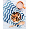thumbnail image 3 of Geometric Blue Ombre Kitchen Dish Towels for Drying Dishes Set of 2, Modern Gradient White Ocean Striped Waffle Weave Microfiber Hand Tea Bathroom Towels Quick Dry & Absorbent Towel 12x12, 3 of 7