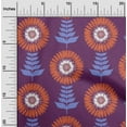 thumbnail image 2 of oneOone Cotton Poplin Violet Fabric Asian Block Floral Dress Material Fabric Print Fabric By The Yard 56 Inch Wide, 2 of 4