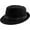 Black, variant on DOVACKA Fedoras Panama Jazz Hat Short Brim Bowler Hat for Men/Women