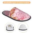 thumbnail image 3 of Lsque Abstract Pink Gold Splash Print Fuzzy Slippers Fuzzy Soft House Slippers Plush Furry Warm Cozy Open Toe Fluffy Home Shoes-Medium, 3 of 8