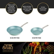Thyme & Table Acadia 12-Piece Non-Stick Cookware Set, Pots and Pans Set, Blue