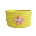 thumbnail image 2 of Flower Mini Woven Basket Round Cotton Rope Basket Small Storage Basket Storage Case,F,Cotton, 2 of 2