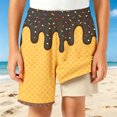 thumbnail image 2 of JAJAHO Boys Girls Athletic Shorts With Liner Ice Cream Printed Loose Fit 2 In 1 Running Shorts With Pockets For Unisex Kids 2-14Y, 2 of 4