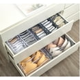 thumbnail image 3 of WYDK 3 Pcs Underwear Drawer Organizer, Foldable Bra and Underwear Organizers Socks Storage Boxes, Grey Drawer Divider Wardrobe(11 Grips), 3 of 18
