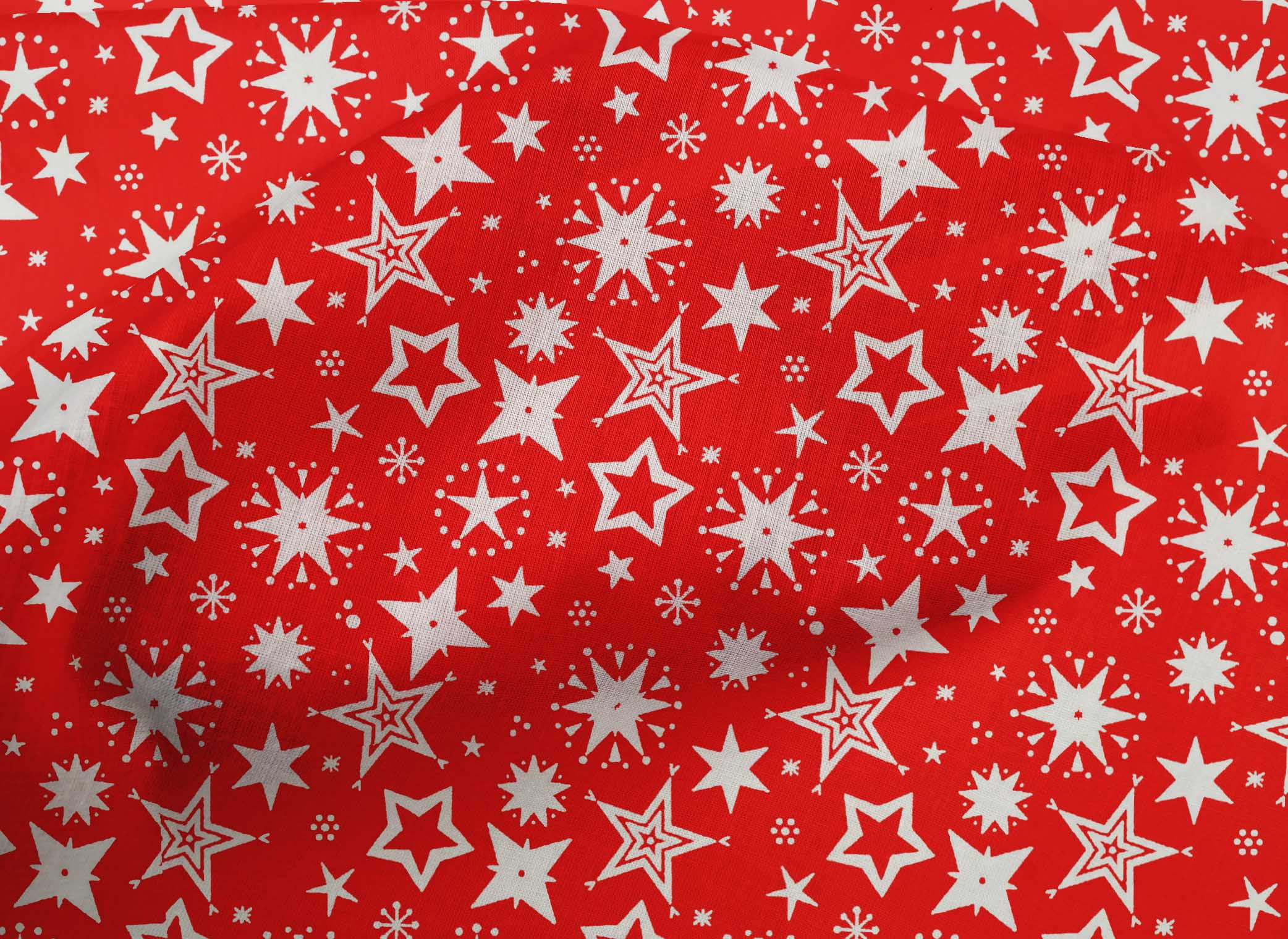 oneOone Cotton Poplin Red Fabric Merry Christmas Craft Projects Decor Fabric Printed By The Yard 42 Inch Wide-QE2