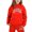Red, variant on Toddler Girls' Outfits Kids Set For Casual Winter Printed Hooded Sweatshirt Ensemble Casual Pants Set 2-3 Years