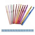 thumbnail image 2 of 1 Set Hook Needles Knitting Loop Ring Adjustable Weaving Knitdowns Alloy Sewing Woven Kit Darning Thread Tools for Yarn Project 14pcs OPP（2-10mm）, 2 of 7