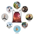 thumbnail image 6 of Disketp Pumpkins Drawstring Backpack Drawstring Gym Bags Draw String Bags for Sports, Gym, Travel, Swimming, Beach-Small, 6 of 6