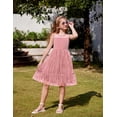 thumbnail image 4 of Arshiner Girls Pink Dress Party Tulle Casual Fancy Spring Birthday Sleeveless Toddler Sundress Star, 4 of 6