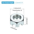 thumbnail image 2 of Tuerca hexagonal ranurada 1/4"-20, tuercas hexagonales de acero al carbono grado 6.8, plateadas, 1 paquete, 2 of 5