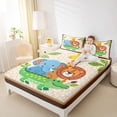 thumbnail image 4 of Castle Fairy Cartoon Elephant Lion Squirrel Full Size Sheets,Leopard Print Bed Sheets, 4 of 7