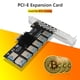 thumbnail image 2 of PCIE 1 a 7 EUX1070 PCI-E 1x 1 a 7 Riser Card para BTC Mining PCI Desktop PCI-E Extender Hugtrwg Para estrenar, 2 of 6