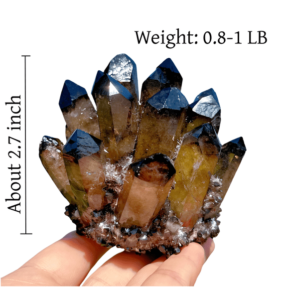 1PC 400-500g Natural Smoky Quartz Cluster Quartz Cluster Crystal Cluster Crystal VUG Mineral Specimen Home Decoration Reiki Healing
