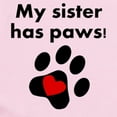 thumbnail image 2 of CafePress - My Sister Has Paws Body Suit - Baby Light Bodysuit, Size Newborn - 24 Months, 2 of 4
