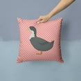 thumbnail image 2 of Carolines Treasures BB7862PW1414 Blue Swedish Duck Pink Check Fabric Decorative Pillow, 14 x 14 in., 2 of 4