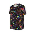 thumbnail image 6 of Fotbe Rainbow Jellyfishes Baseball Jersey Shirt for Men and Women, Casual Short Sleeves Button Down T-Shirt-XX-Large, 6 of 9