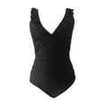 thumbnail image 2 of Duoif Women's Slimming and Shielding Two Swimsuit for Women with Straps Womens Swimsuits Tummy Control Swimsuits for Women Black L, 2 of 5