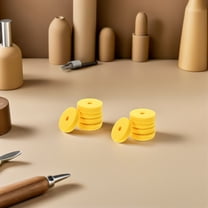 Milisten 12Pcs Cymbal Felt Replacement Set Yellow Drum Kit Felt Accessories for Music Concert