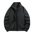 thumbnail image 3 of RongHuan Big and Tall Bomber Jackets for Men Casual Stand Collar Coat Zip Up Jackets Long Sleeve Solid Color Outerwear, 3 of 9