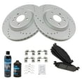 thumbnail image 2 of TRQ Brake Rotor & Coated & Ceramic Pad Front Kit w/Chemicals for Ford BKA18299, 2 of 8