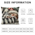 thumbnail image 5 of Chilfamy Warm Winter Wishes Decorative Throw Pillow Covers, Snowman Gnome Cozy Vibes Porch Outdoor Home Decor, Black White Buffalo Plaid Check Christmas Holiday Farmhouse Cushion Case 20x20in, 5 of 5
