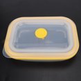 thumbnail image 4 of Fiambrera plegable de silicona portátil rectangular de 600 ml, contenedor de comida (amarillo), 4 of 5