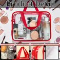 thumbnail image 3 of Bolsa de maquillaje transparente YOQIVEXU, organizador impermeable, 4 paquetes, 3 of 6