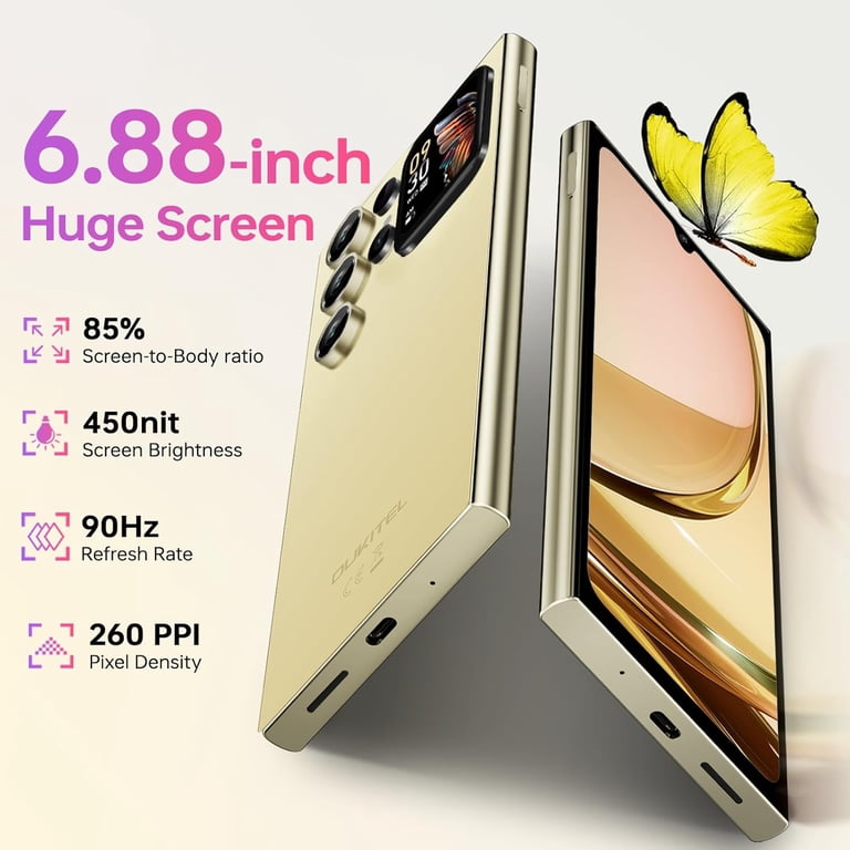OUKITEL C62 16GB RAM 4G スマートフォン OUKITEL C62 PRO Cell Phone Unlocked-24GB+256GB/TF 1TB Smartphone