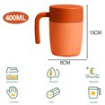 thumbnail image 2 of Tasse à Café Isolée en Acier Inoxydable avec Couvercle et Poignée, Blanc, 2 of 5